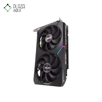 نمای رو به رو کارت گرافیک dual rtx 3060 oc 12gb gddr6 ایسوس