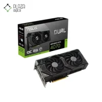 نمای اصلی کارت گرافیک dual geforce rtx 4070 12g gddr6x ایسوس