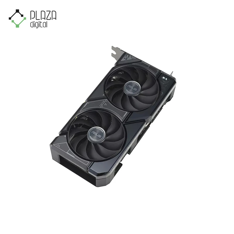 نمای چپ کارت گرافیک dual geforce rtx 4060 ti oc edition 16gb gddr6 ایسوس