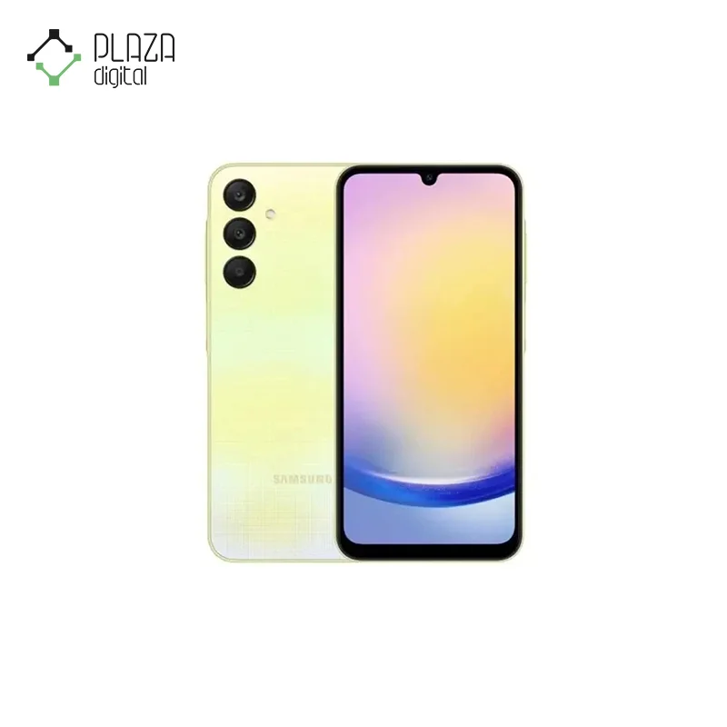 نمای زرد گوشی موبایل سامسونگ مدل galaxy a15 ظرفیت 128 گیگابایت با رم 4 گیگابایت