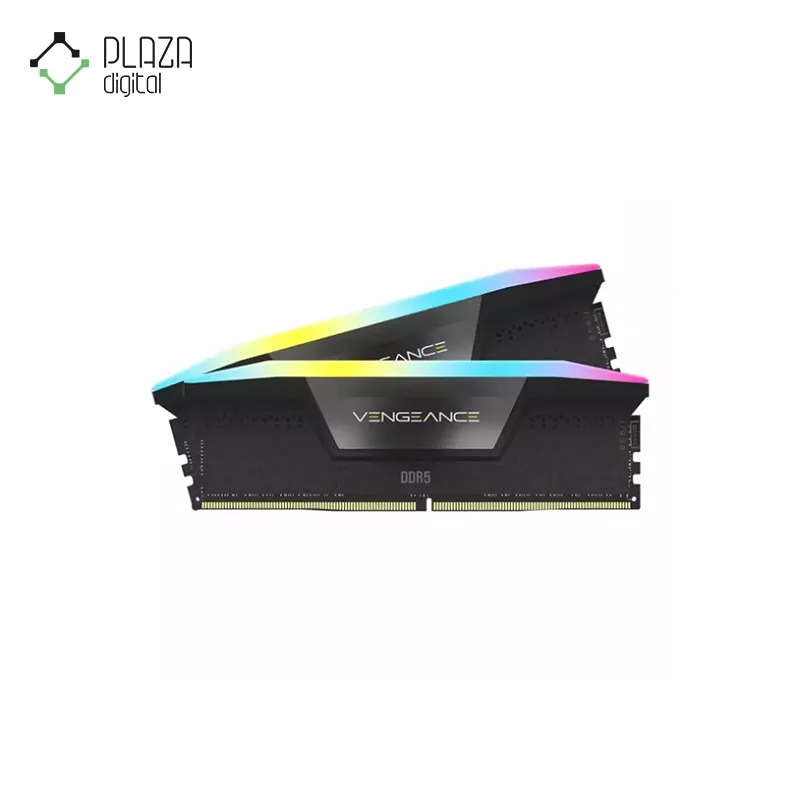 نمای کلی رم دسکتاپ ddr5 دو کاناله 6800 مگاهرتز cl40 کورسیر مدل vengeance rgb ظرفیت 32 گیگابایت