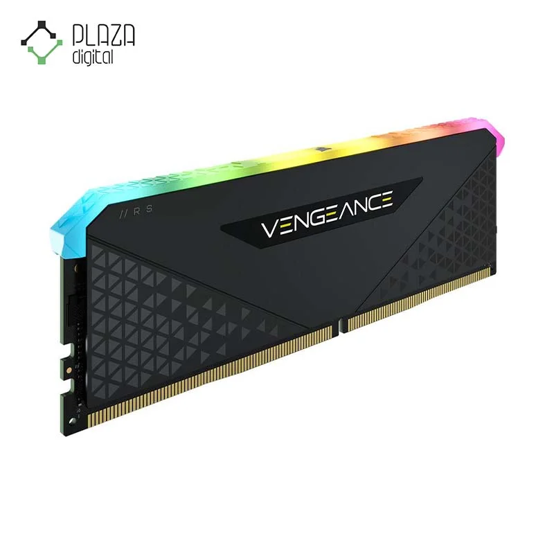 نمای سمت چپ رم دسکتاپ DDR4 تک کاناله 3200 مگاهرتز کورسیر CL16 مدل VENGEANCE RS RGB ظرفیت 16 گیگابایت