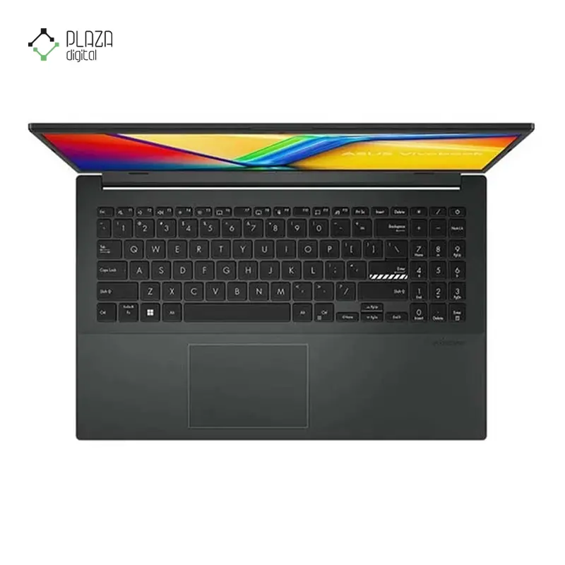 نمای صفحه کلید لپ تاپ ایسوس 15.6 اینچی مدل VivoBook Go 15 L1504FA R5 7520U 8GB 512GB SSD AMD Radeon VEGA7