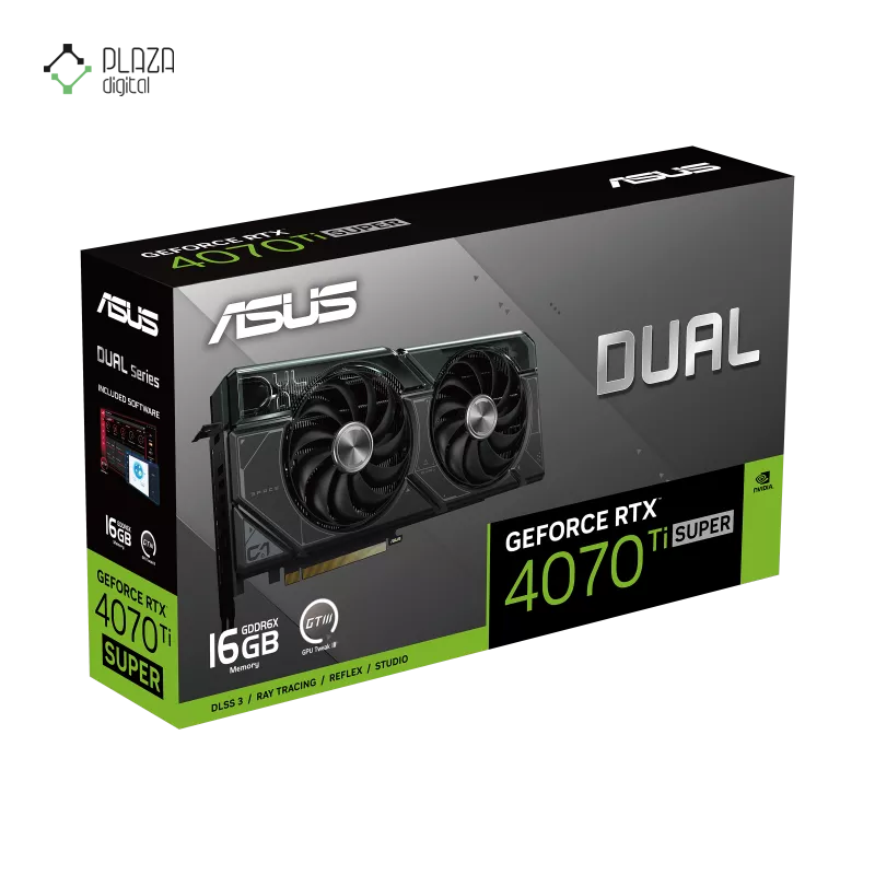 کارت گرافیک ایسوس مدل GeForce RTX 4070 Ti SUPER 16GB GDDR6X حافظه 16 گیگابایت - پلازا دیجیتال