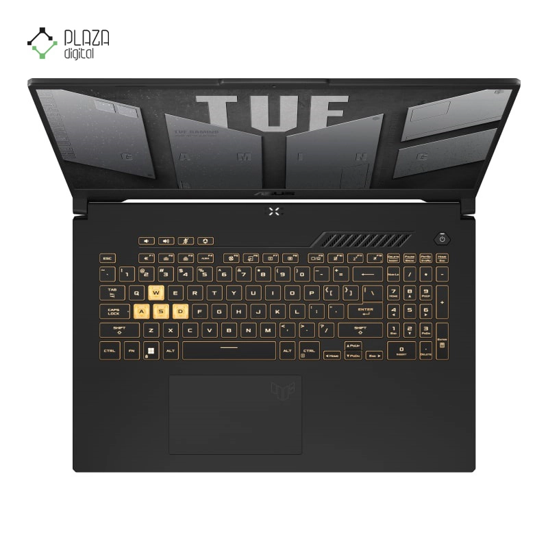 نمای کیبورد لپ تاپ ایسوس 17.3 اینچی مدل TUF Gaming F17 FX707ZC i5 12500H 16GB 512GB SSD RTX3050 پلازا دیجیتال