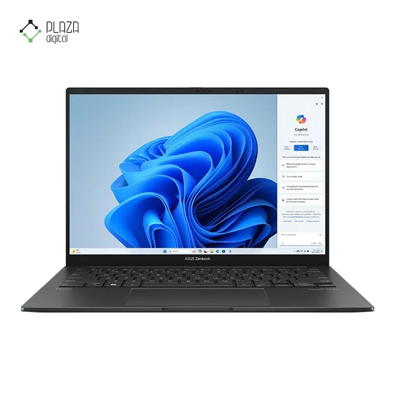 نمای جلو لپ تاپ ایسوس 14 اینچی مدل Zenbook 14 OLED Q415MA Ultra 5 125H 8GB 512GB SSD Intel Arc پلازا دیجیتال