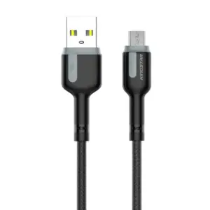 کابل تبدیل USB به microUSB کینگ استار مدل K32 A طول 1 متر مشکی خاکستری پلازا دیجیتال