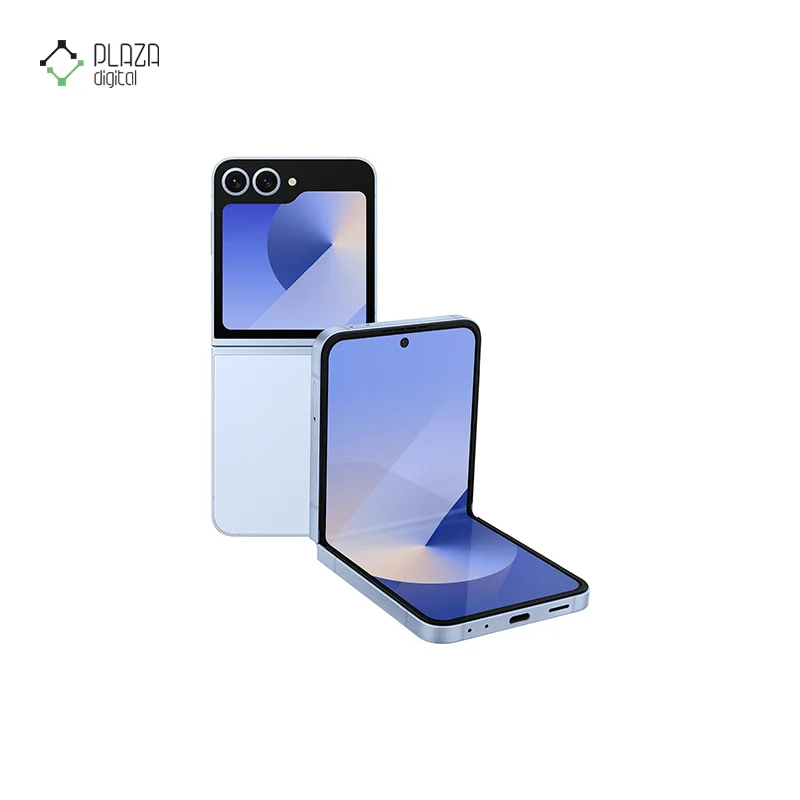 نمای رنگ آبی گوشی موبایل سامسونگ مدل Galaxy Z Flip6 5G ظرفیت 512GB رم 12GB پلازا دیجیتال