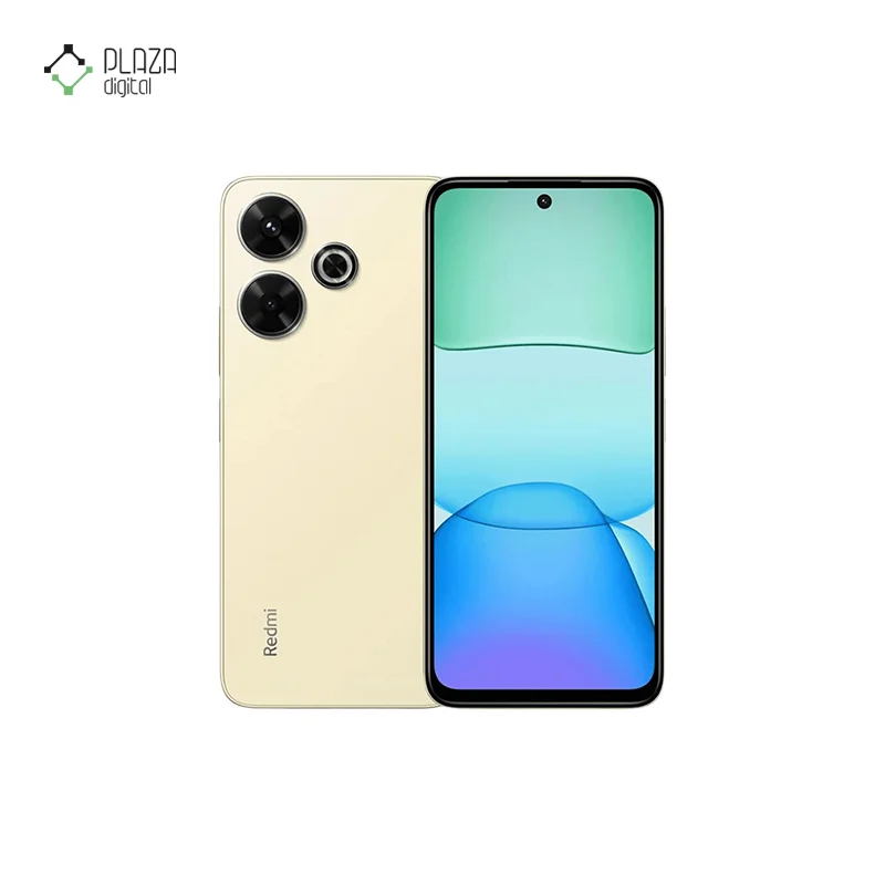 نمای کرمی طلایی رنگ گوشی موبایل شیائومی مدل Redmi 13 دو سیم کارت ظرفیت 256GB رم 8GB - گلوبال پلازا دیجیتال