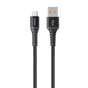 کابل تبدیل USB به microUSB مک دودو مدل CA-2280 طول 0.2 متر مشکی پلازا دیجیتال